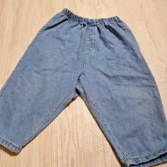 韓国子供服　anggo デニム ロングパンツ ゴムウエストM