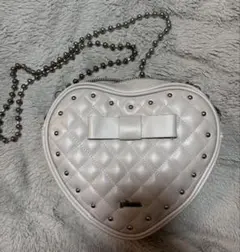 pium キルティングハートミニショルダー バッグ