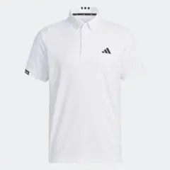 adidas ゴルフ 半袖ボタンダウンポロシャツ エンボスプリント