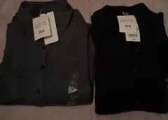 UNIQLO メリノリブポロカーディガン 2枚セット