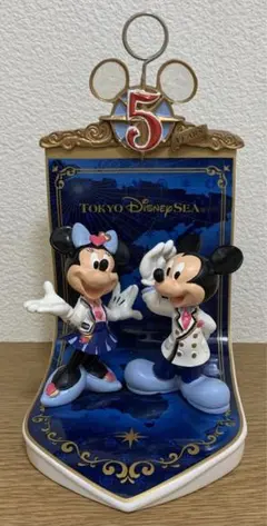 東京ディズニーシー★5周年記念 フィギュア スタンドクリップ★ミッキー ミニー