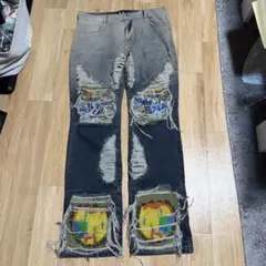 Dr.Collectors USA製 パッチワーク ダメージ加工デニム w28 - メルカリ