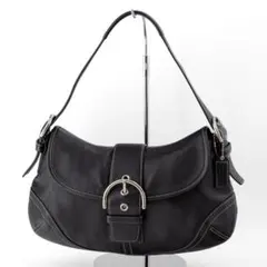 A076【美品】COACH／コーチ　ソーホー　ハンドバッグ　レザー　ブラック