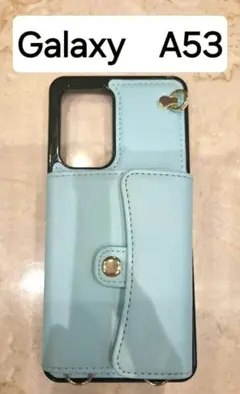 Galaxy A53 スマホケース ライトブルー