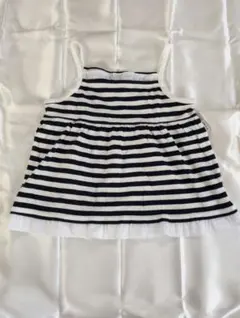 COMME CA ISM紺✕白ボーダーキャミ120