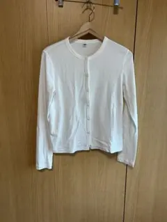 UNIQLO ポインテールカーディガン 00 WHITE