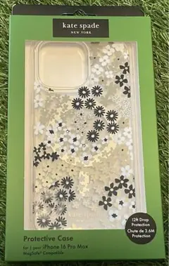 【日本未発売】katespade iPhone16promaxケース　花柄