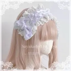♡ Princess rose フリルレースリボンヘッドドレス purple ♡