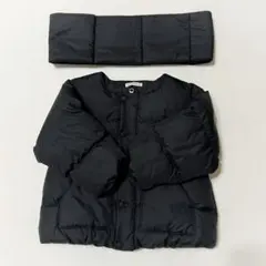 リセマイン マフラー付きパフジャケット 中綿アウター　100 ブラック