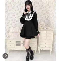 【ROJITA】 バックリボンレースセットアップ ブラック 地雷 量産