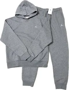 【新品タグ付】NIKE JORDAN 刺繍ロゴ セットアップ★グレー/Lサイズ