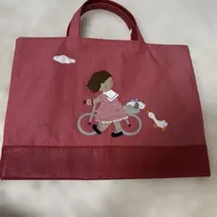 タグ付き新品 ファミリア デニムバッグ 女の子 クマ イチゴ レッスン