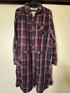 ikka チェック柄 長袖チュニック