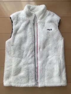 FILA レディース　ボアジャケット　ホワイト　LL