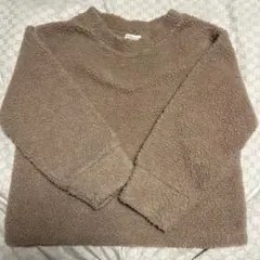 earth music&ecology ボア長袖トップス ベージュ