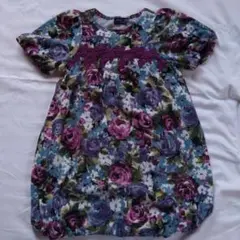 ANNA SUI mini 花柄 ワンピース（秋冬素材）