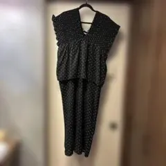 しまむらlaxdantia シャーリングワンピース ラックスダンティア ドット