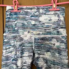 Lululemon 4レギンス 青白ストライプ
