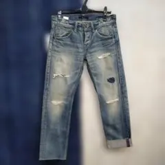 JohnBull 　新品タグ付き　USED加工　リメイク　クロップドデニムパンツ