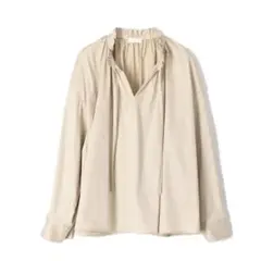 【断捨離】Ballsey ハイカウントサテン ネックフリルブラウス