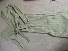 リボン付きライトグリーンワンピース Fサイズ