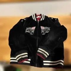 ドラゴン刺繍 ベルベットジャケット