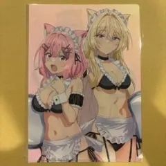 わたなれ 甘織れな子 王塚真唯 猫耳水着メイド A4 クリアファイル