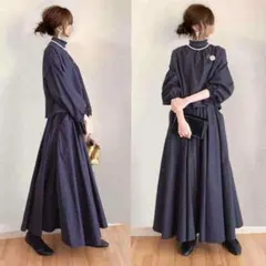 スカートセットアップ 卒業式 入学式 ネイビー フォーマル