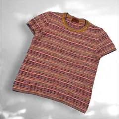 MISSONI 半袖ニットセーター グリーン系 マルチカラー - メルカリ