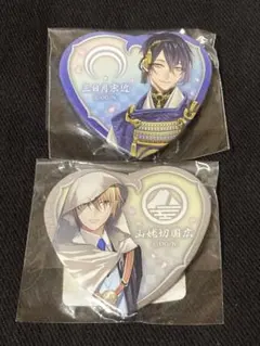 刀剣乱舞 ハート缶バッジ 三日月宗近＆山姥切国広