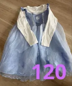 アナと雪の女王 FROZEN エルサ 長袖ワンピース 120