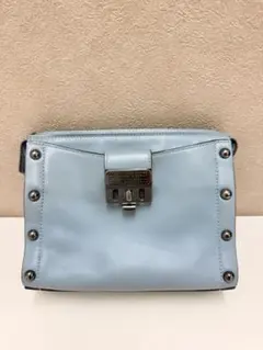 【美品】マークバイマークジェイコブス 2way ショルダーバッグ レザー 水色のサムネイル