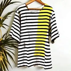 BALENCIAGAバレンシアガ ボーダーTシャツ　L コットン　レディースのサムネイル
