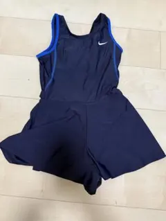 美品　NIKE 女児用スイミングワンピース 140 紺×ブルー インナー付き
