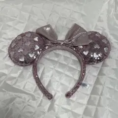 ディズニー ピンク ハート スパンコール カチューシャ