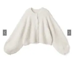 GRLウール混ミックスモヘアタッチニットカーディガン