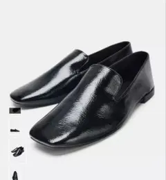 【ri.様専用】ZARA ザラ　エナメルレザー風ローファー 38