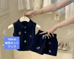 100センチ　キッズ　セットアップ　ポロシャツ　ベビーセットアップ