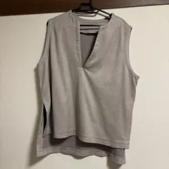 ベージュ Vネック ベスト