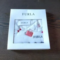 ❤FURLA❤ 刺繍ハンカチタオル オフホワイト 27cm