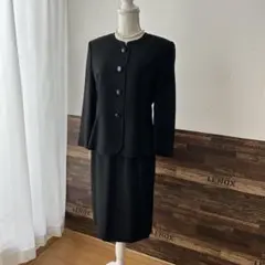♦︎東京ソワールペルル　セットアップスカートスーツ　喪服　ブラックフォーマル