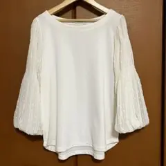 パフスリーブトップス アイボリー