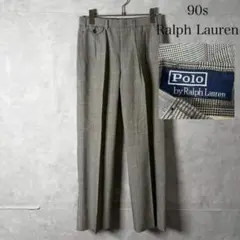 90s Ralph Lauren タック グレンチェック　スラックス PM222