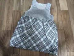 チェック柄 ジャンバースカート 120