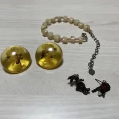【値下げ】ピアス　ブレスレット　3点セット　まとめ売り