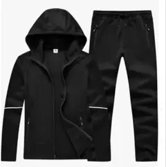 [Gopune] トレーニングウェア メンズ フード付き 上下セット春秋冬用