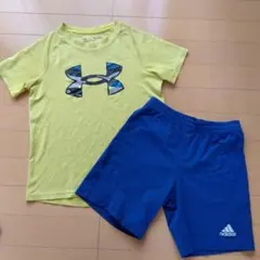 Under Armour Tシャツ adidasハーフパンツセット