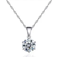 ネックレス レディース ダイヤCZ 一粒 最高級18kRGP