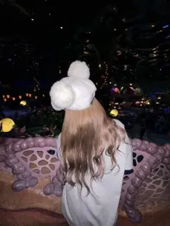 耳付きホワイトキャップ