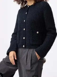 ツイーディーニットカーディガン